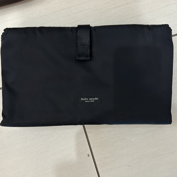 Kate Spade nylon diaper bag with chain shoulder straps